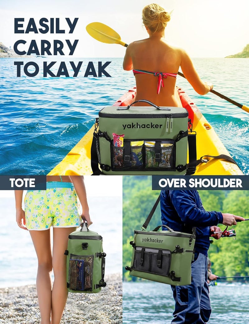 YAKHACKER Kayak Cooler, Waterproof Seat Back Cooler for Kayaks with Lawn-Chair Style Seats, Kayak Accessories Cooler Bag, Portable Ice Chest Cooler for Kayaking, Travel, Lunch, Beaches &Trips - Image 5